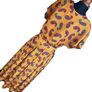 SK & Company Y2K Paisley Skirt And Blouse Set Size 12